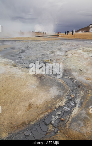 Zone thermique Namaskard Hverarond près du lac Myvatn Reykjahlid Islande du Nord EU Europe Banque D'Images