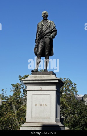 Le poète Robert Burns statue en Union d'Aberdeen, Écosse, Royaume-Uni Terrasse Banque D'Images