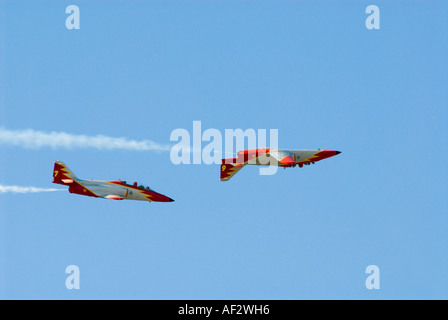 La Patrulla Aguila de la Force aérienne espagnole le C101 est l'avion d'entraînement de la Force aérienne espagnole Banque D'Images