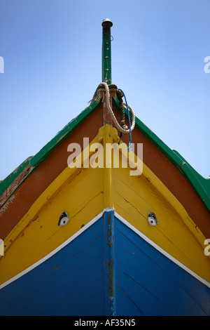 Les bateaux de pêche traditionnels au port de Marsaxlokk, Malte Banque D'Images