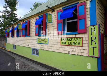 Galerie d'Art Café des Arts en Nevis Caraïbes Banque D'Images