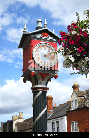 Jubilee Clock Tower, High Street, Cricklade, Wiltshire, Angleterre, Royaume-Uni Banque D'Images