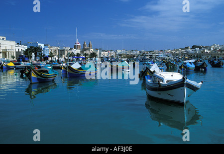 Port de Marsaxlokk à Malte Banque D'Images