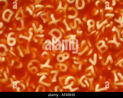 Lettre alphabet soup - ABC Banque D'Images