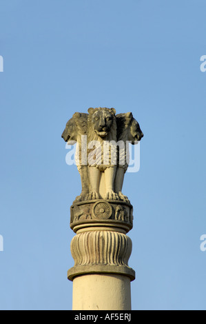 Pilier d'Ashoka principal symbole de l'Inde Banque D'Images