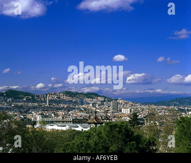 Géographie / voyages, Espagne, Barcelone, paysage urbain, vue vers la ville de Montjuic, Additional-Rights Clearance-Info-Not-Available- Banque D'Images