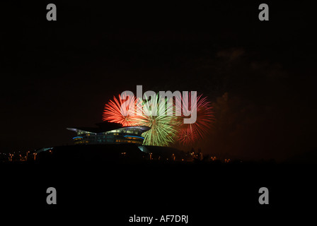 La concurrence d'artifice tenu à Putra Jaya, Malaisie Banque D'Images