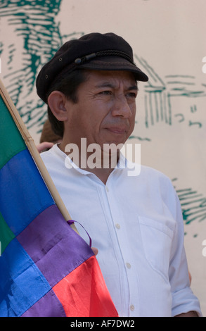 Activiste politique bolivienne a Oscar Olivera Banque D'Images