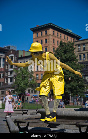 Artiste de rue dans le parc Boston Common Boston Massachusetts USA Banque D'Images