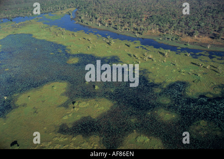 Photo aérienne des zones humides, le Kakadu National Park, Territoire du Nord, Australie Banque D'Images