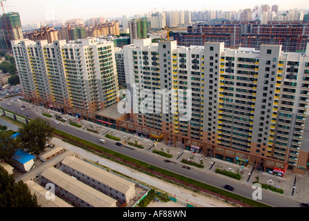 Pékin CHINE, nouveaux immeubles d'appartements d'architecture 'en construction' de paysage urbain, asie chine chine structure chinoise asiatique en béton armé, Banque D'Images