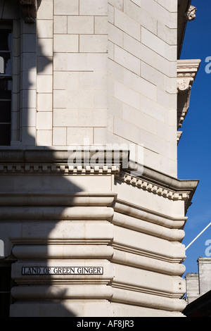 Terre de Gingembre Vert l'un des plus anciens noms de rue dans le pays Yorkshire Angleterre Hull Banque D'Images