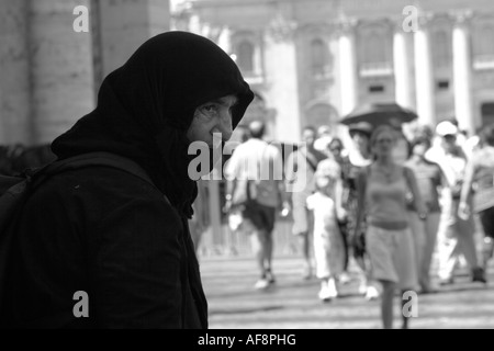 La mendicité en Cité du Vatican Banque D'Images