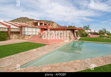 Scottsdale Arizona Taliesin West l'architecte Frank Lloyd Wright et studio accueil hiver Banque D'Images