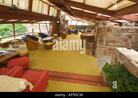 Scottsdale Arizona Taliesin West l'architecte Frank Lloyd Wright pour d'hiver et salon studio Banque D'Images