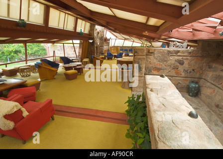 Scottsdale Arizona Taliesin West l'architecte Frank Lloyd Wright pour d'hiver et salon studio Banque D'Images