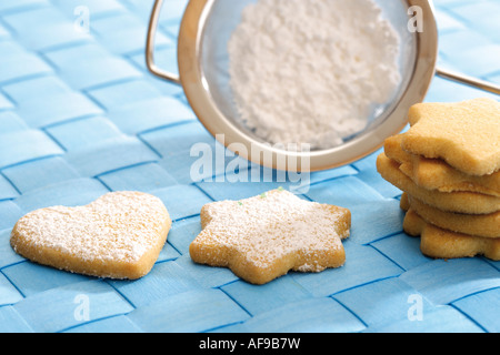 Biscuits de sucre glace pâte brisée Banque D'Images