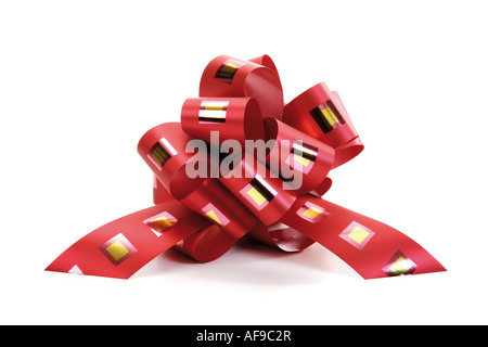 Ruban de cadeau rouge Banque D'Images