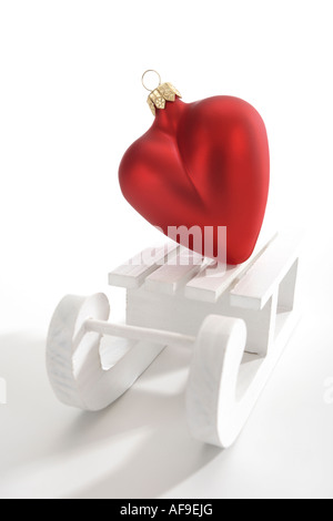 Heart-shaped Christmas Tree decoration Banque D'Images