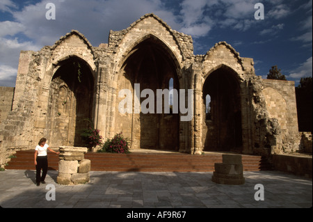 Grèce,Grecian,Greek,Western,Europe du Sud,Europe,Europe,Europe,Union européenne,UE,eu,UE,Ile de Rhodes,Vieille ville,quartier médiéval,Eglise de la Virg Banque D'Images