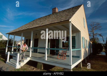 Louisiane pays cajun, Lafayette Vermilieu Cajun village historique créole maison Mouton, construit 1810 Acadien, maison, résidence, maison maisons maisons maisons maisons Banque D'Images