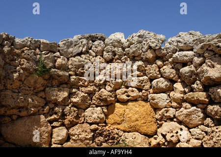 Ġgantija Temples, 'la tour du géant', Attraction touristique, Xaghra, GOZO, Malte. Banque D'Images