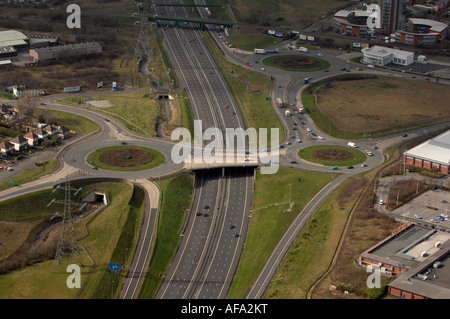 La route à péage M6 près de Cannock Banque D'Images