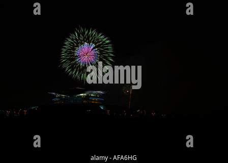 La concurrence d'artifice tenu à Putra Jaya, Malaisie Banque D'Images