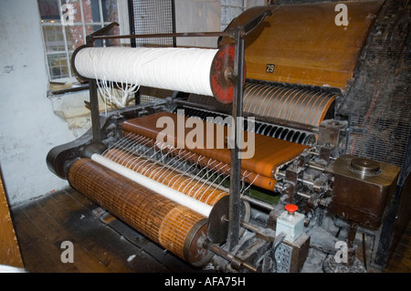 Machines à filer le coton dans un musée, England, UK Banque D'Images