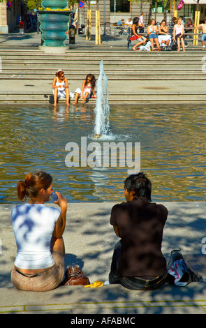 Dans le centre de Kungsträdgården Stockholm Suède UE Banque D'Images