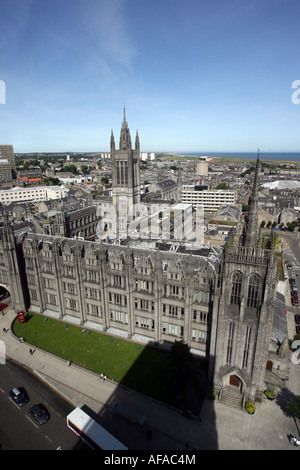 Photo aérienne de Marischal College à Aberdeen, Écosse, Royaume-Uni Banque D'Images