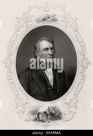 Zachary Taylor, 1784 - 1850. Chef militaire américain et 12ème président des États-Unis d'Amérique. Banque D'Images