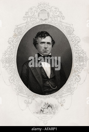 Franklin Pierce, 1804 - 1869. 14ème président des États-Unis, 1853 - 1857. Banque D'Images