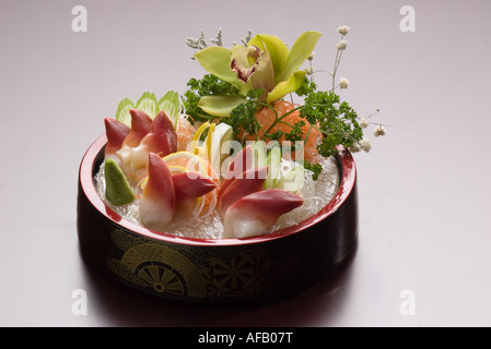 La nourriture japonaise Sashimi Seashell Banque D'Images