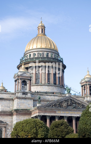 La cathédrale Saint Isaac à saint Petersburg Russie Banque D'Images