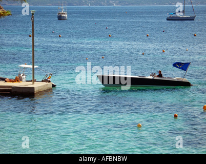 La plage Playa de Formentor Badia de Pollencia Région Tramuntana Majorque Mer Méditerranée Îles Baléares Espagne Banque D'Images