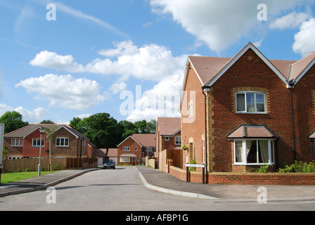 Nouveau lotissement privé, Surrey, Angleterre, Royaume-Uni Banque D'Images