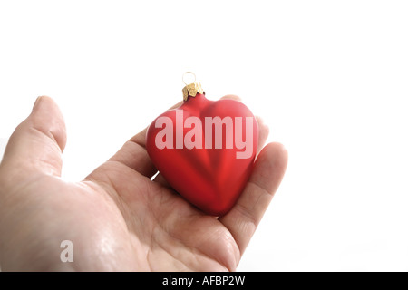 Heart-shaped Christmas Tree decoration Banque D'Images