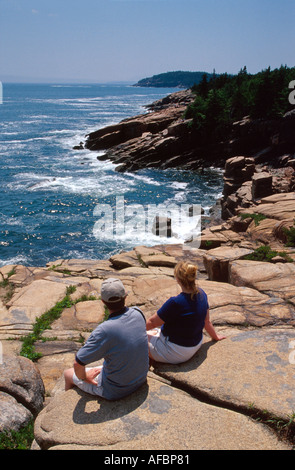 Maine,ME,Nouvelle-Angleterre,vers le bas est,Parc national Acadia,terrain fédéral,nature,paysage,campagne,préservation historique,public,loisirs,Mont Dese Banque D'Images