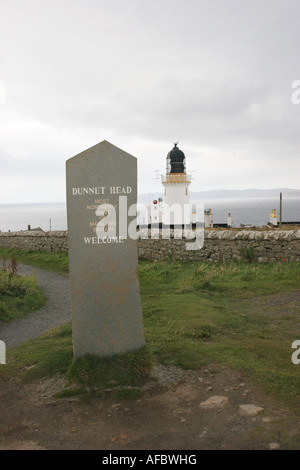 Bienvenue et Pierre Dunnet Head, côte nord de l'Ecosse Banque D'Images