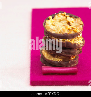 Biscuits aux amandes, Close-up Banque D'Images