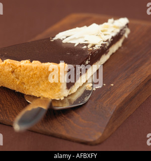 Morceau de tarte au chocolat, Close-up Banque D'Images