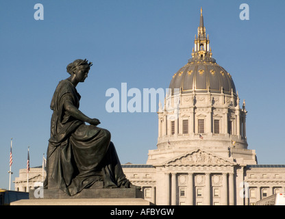 Hôtel de ville (1913-1915). Civic Center de San Francisco. L'État de Californie. USA. Banque D'Images