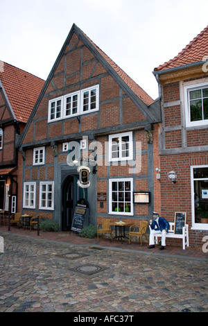 Maison historique à Buxtehude, Allemagne du Nord Banque D'Images