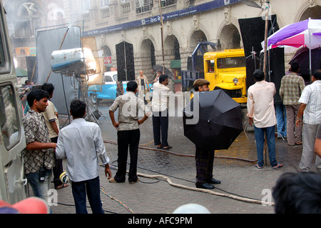 Faire un film de Bollywood à Mumbai / Bombay, Inde Banque D'Images