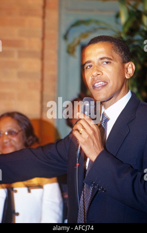Le sénateur Barack Obama de Chicago, candidat à la présidence en 2008 Banque D'Images