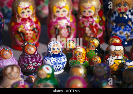 Mamuschka Poupées, figurines de bois, Odessa, Ukraine Banque D'Images