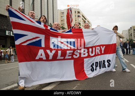 Des fans de Tottenham en tournée, Séville, Espagne Banque D'Images