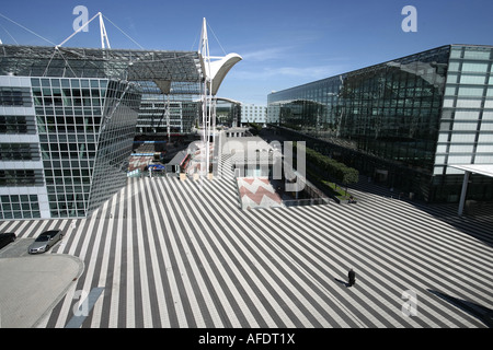 L'aéroport de Munich Franz-Josef-Strauss-Flughafen Muenchner : Banque D'Images