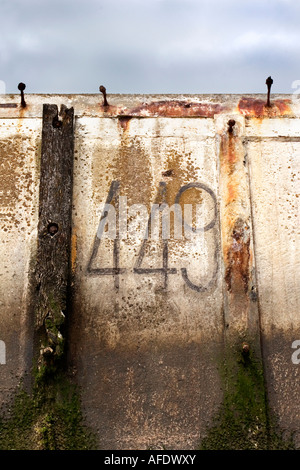 L'article de The Mulberry Harbour à Arrowmanches Banque D'Images